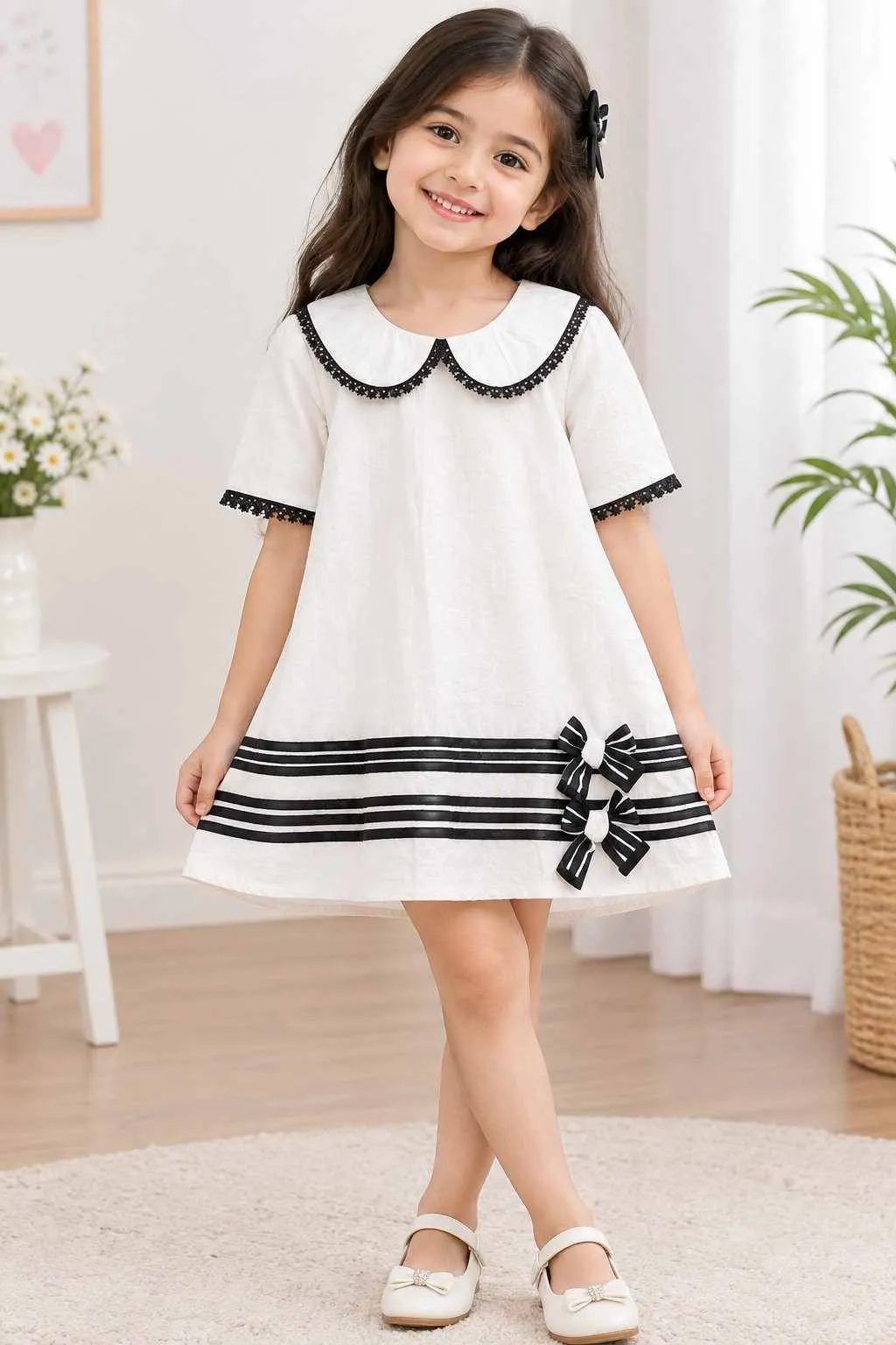 Peter Pan Collar Dress for Girls | Cute & Stylish Kids Dress