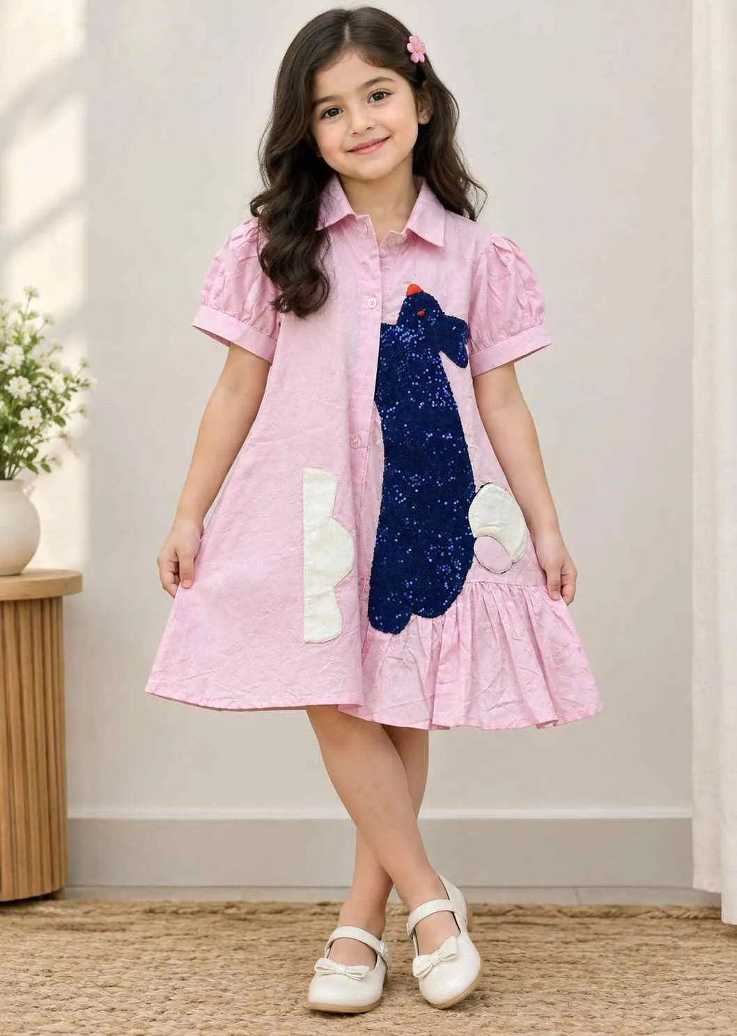 Sequin Patchwork Dress for Girls | Trendy Kids Clothes Online